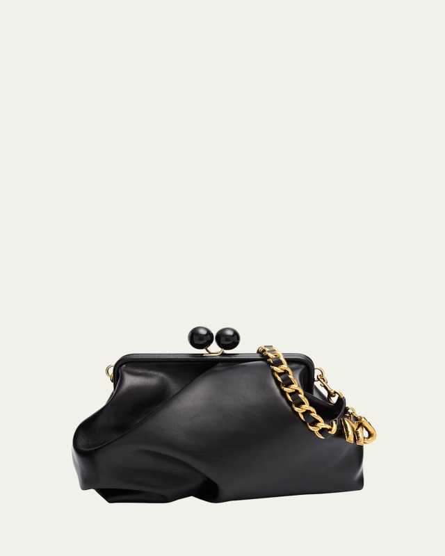 The Frame Ruched Leather Top-Handle Bag